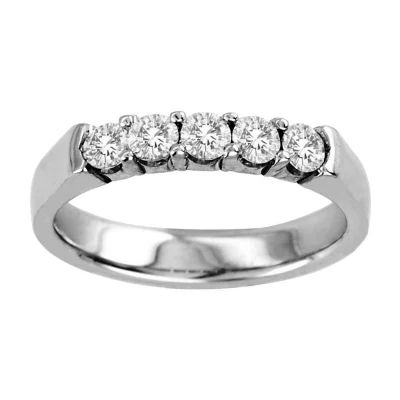 1/2 CT.T.W. Natural Diamond Band 14K White Gold