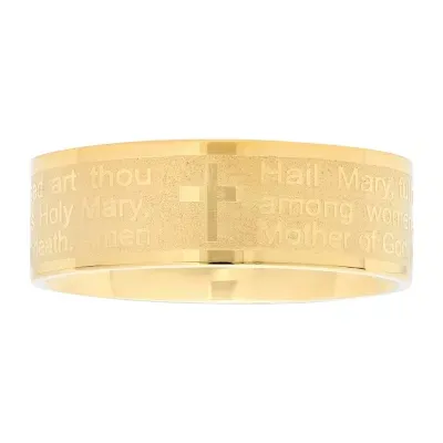 Steeltime Hail Mary Prayer 6MM 18K Gold Over Stainless Steel Band