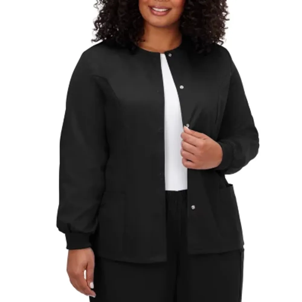 Fundamentals By White Swan 14740 Warm-Up Womens Plus Scrub Jacket