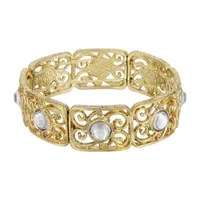 1928 Gold Tone 7 Inch Stretch Bracelet