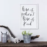 10x14 Love is Patient Beaded Wall Sign