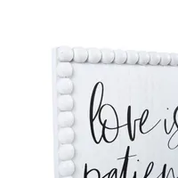 10x14 Love is Patient Beaded Wall Sign