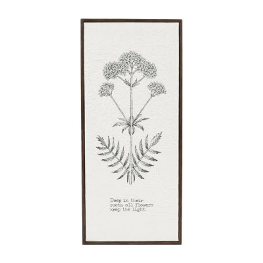 8x18 Botanical Crinkle Cut Wall Sign