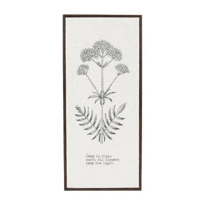 8x18 Botanical Crinkle Cut Wall Sign