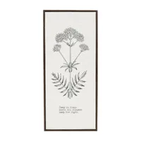 8x18 Botanical Crinkle Cut Wall Sign