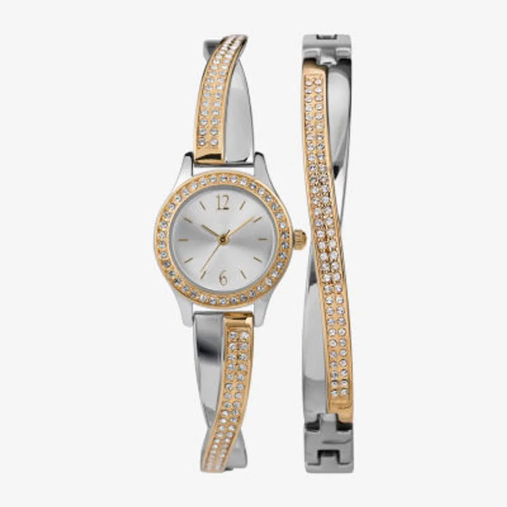 Timex Womens Gold Tone 2-pc. Watch Boxed Set Twg023800ji