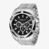 Invicta Bolt Mens Chronograph Silver Tone Stainless Steel Bracelet Watch