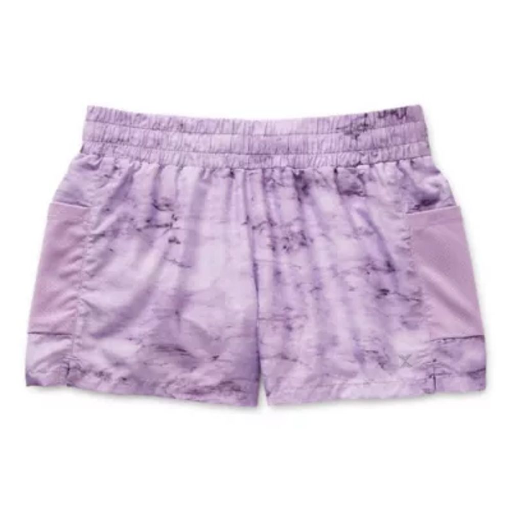 Xersion Pull-On Little & Big Girls Mid Rise Adjustable Waist Running Short