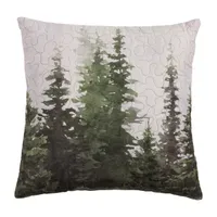 Donna Sharp Bear Panels Tree Square Throw Pillow