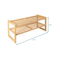 Home Expressions 2-Shelf Bamboo Shoe Racks