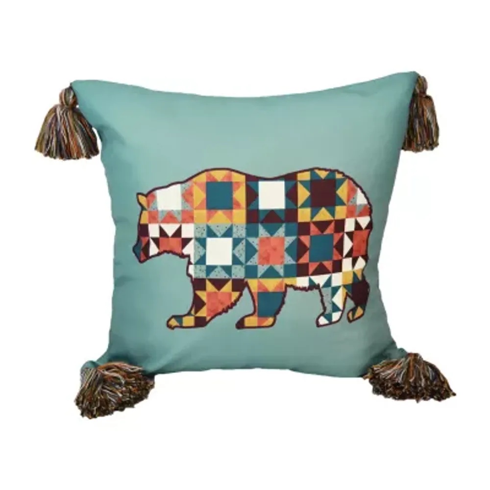 Donna Sharp Northern Lights Bear Square Throw Pillow