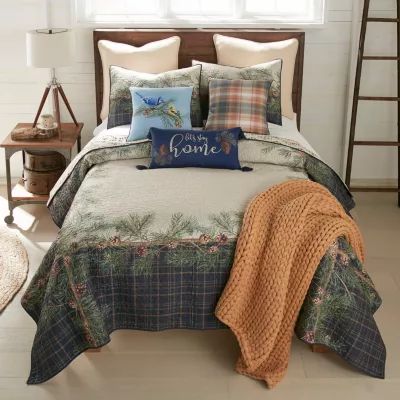 Donna Sharp Pine Boughs 3-pc. Reversible Quilt Set