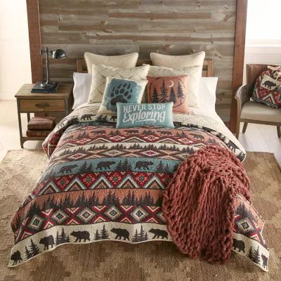 Your Lifestyle By Donna Sharp Bear Totem Reversible Quilt Set