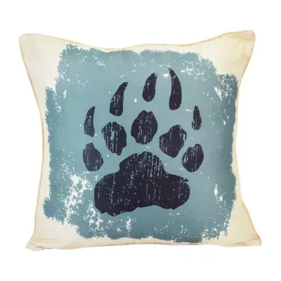 Your Lifestyle By Donna Sharp Bear Totem Bear Paw Square Throw Pillow