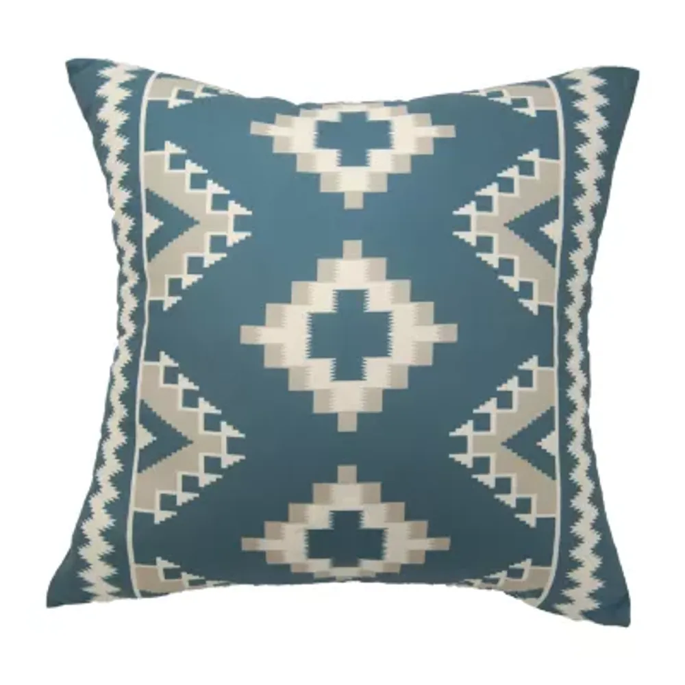 Your Lifestyle By Donna Sharp Mesquite Blue Motifs Square Throw Pillow