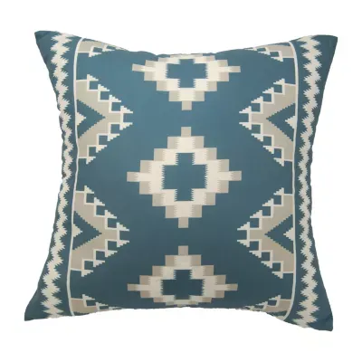 Your Lifestyle By Donna Sharp Mesquite Blue Motifs Square Throw Pillow