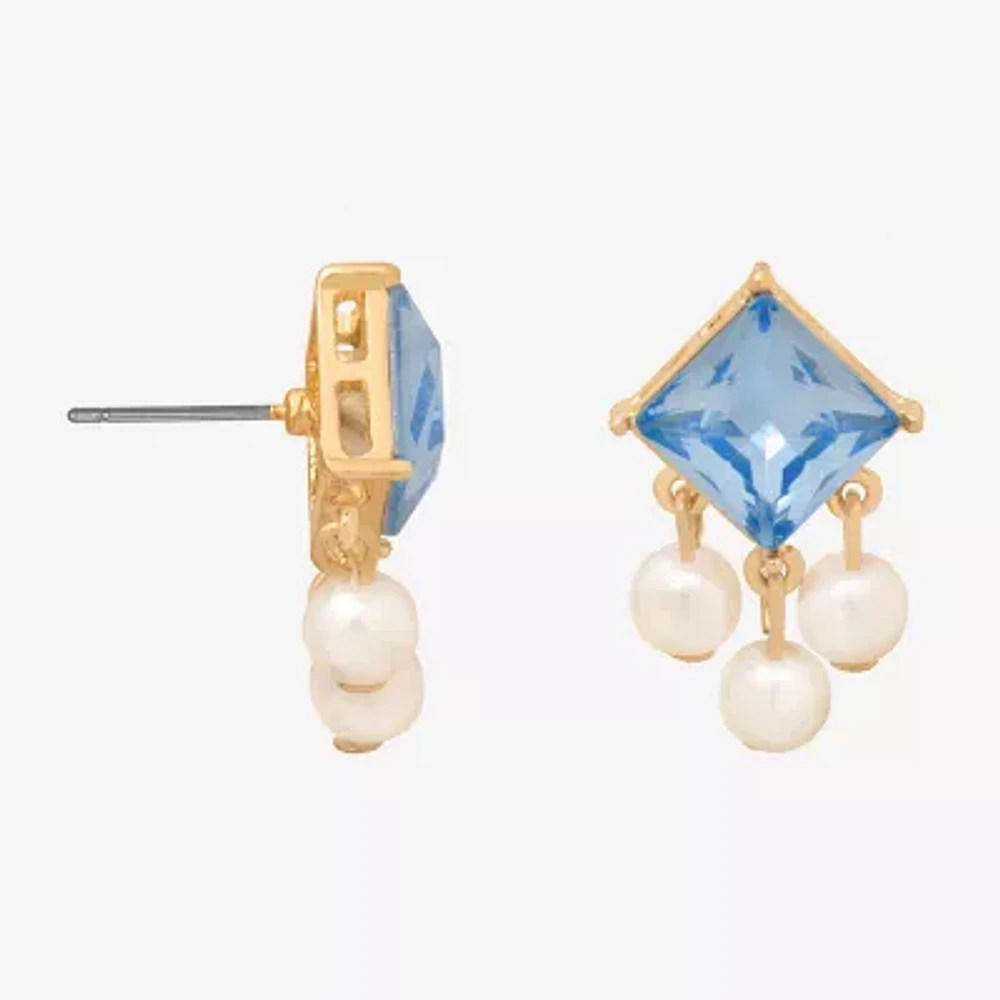 Bijoux Bar Delicates Gold Tone Glass Drop Earrings