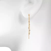 Bijoux Bar Delicates Gold Tone Glass Drop Earrings
