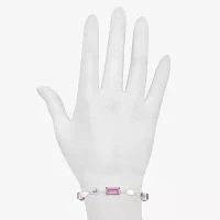 Bijoux Bar Delicates Silver Tone Glass Tennis Bracelet