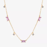 Bijoux Bar Delicates Gold Tone Multi Color Gold Tone Collar Necklace