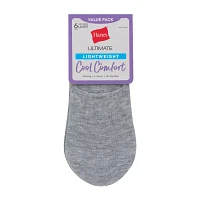Hanes Cool Comfort Lightweight 6 Pair Multi-Pack Liner Socks - Womens