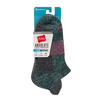 Hanes Absolute Active Heel Tab 4 Pair No Show Socks Womens