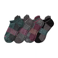 Hanes Absolute Active Heel Tab 4 Pair No Show Socks Womens