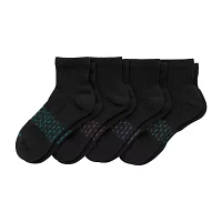 Hanes Absolute Active 4 Pair Quarter Ankle Socks Womens