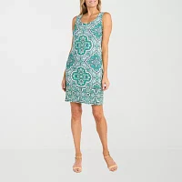 R & M Richards Womens Jacket Dress With Removable Necklace