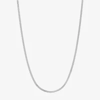 14K White Gold 18 Inch Solid Fashion Chain Necklace