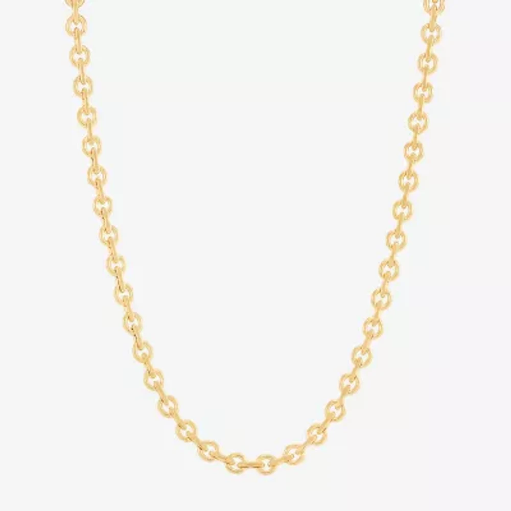 Made in Italy Womens 18 Inch 14K Gold Link Necklace