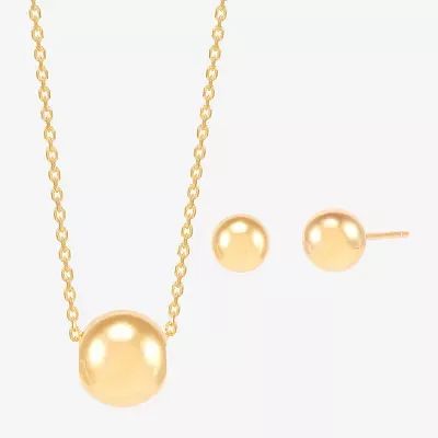 Made in Italy 14K Gold Over Silver Round 2-pc. Jewelry Set
