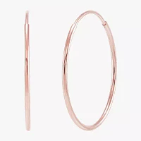 14K Rose Gold 16mm Round Hoop Earrings