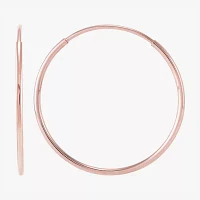 14K Rose Gold 16mm Round Hoop Earrings