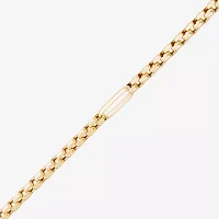 10K Gold 7.5 Inch Hollow Box Link Bracelet