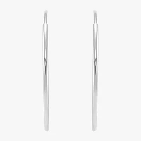 14K White Gold 12mm Hoop Earrings