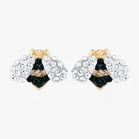 Lab Created Multi Color Crystal 14K Gold 8mm Stud Earrings