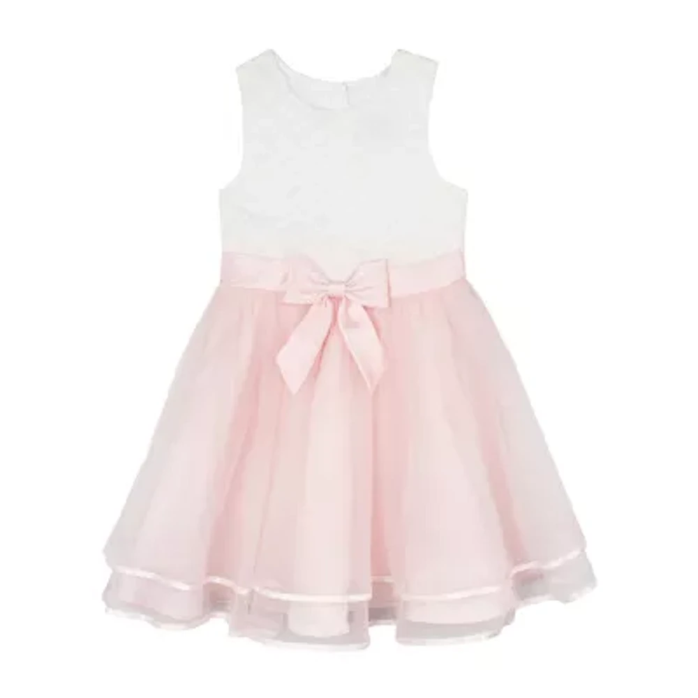 Rare Editions Toddler Girls Sleeveless Flower Girl Fit + Flare Dress