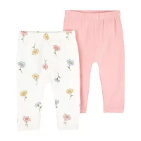 Carter's Baby Girls Purelysoft 2-pc. Straight Pull-On Pants