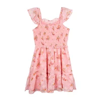 Rare Editions Big Girls Short Sleeve Flutter A-Line Dress