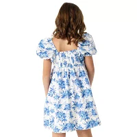 Rare Editions Big Girls Embellished Short Sleeve Babydoll Dress