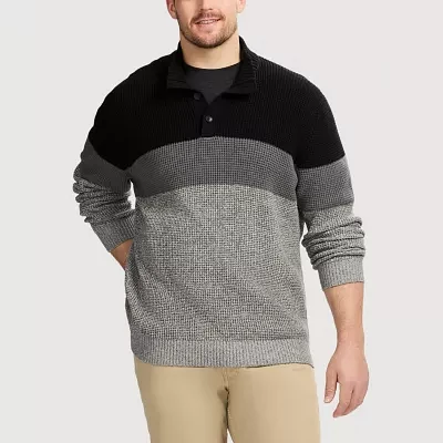 IZOD Big and Tall Mens Mock Neck Long Sleeve Pullover Sweater