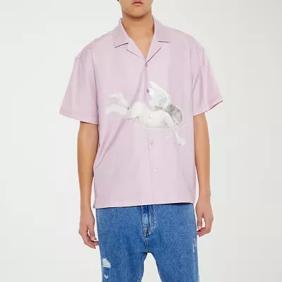 Forever 21 Mens Short Sleeve Button-Down Shirt