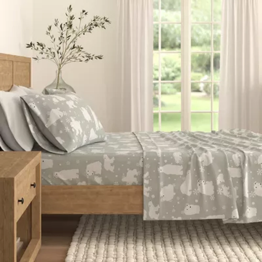 Linery Wild Lodge Flannel Sheet Set
