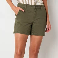 a.n.a Womens 5" Mid Rise Chino Short