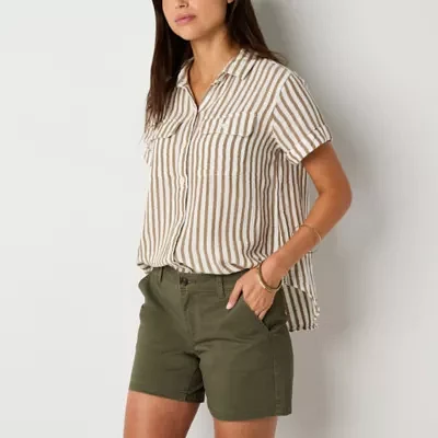 a.n.a Womens 5" Mid Rise Chino Short