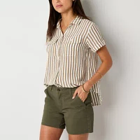 a.n.a Womens 5" Mid Rise Chino Short