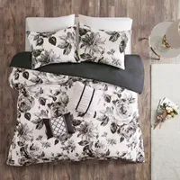 Intelligent Design Renee Floral Print Duvet Cover Set with decorative pillows