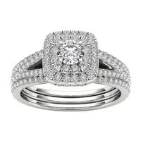 1 CT.T.W. Natural Diamond 10K Gold Bridal Set