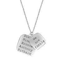 Personalized "We Are Family" Sterling Silver Pendant Necklace